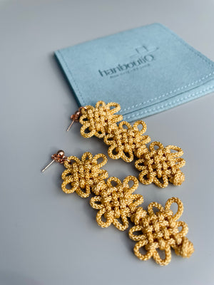 Chrys triple drop earrings